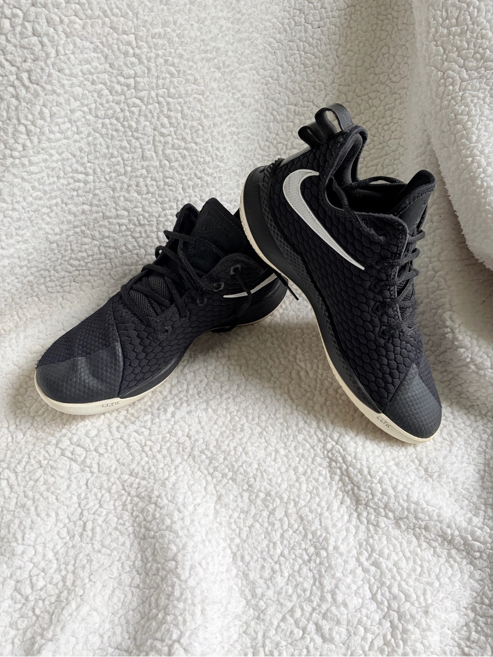 Nike Black LeBron Witness Sneakers with White Logo Detail